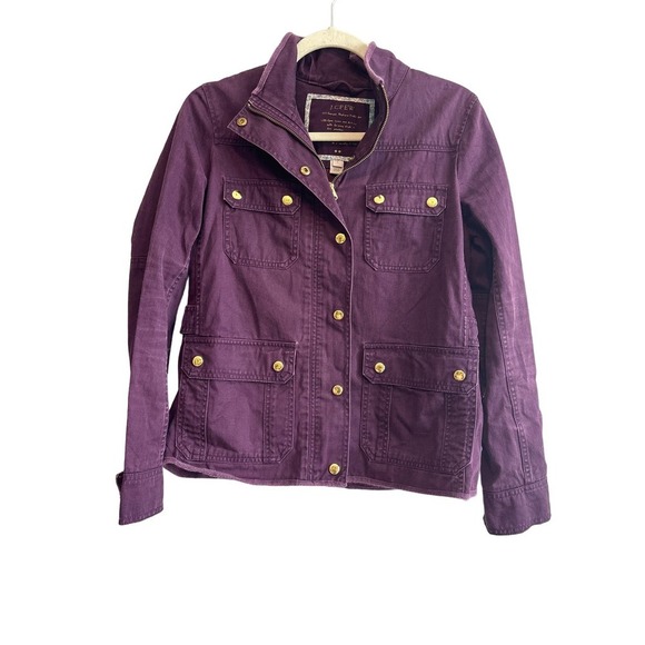 J. Crew Jackets & Blazers - J. Crew Relaxed Boyfriend Utility Barn Jacket Purple Size Small